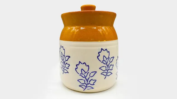 Handicrafts_Ceramic_Jars_Table_Pickle_Jar,_Jars_Containers_For_Storage,_Handmade_Pickle_Jar_Set_With_Lid,_Cookie_Jar_(1000Ml)