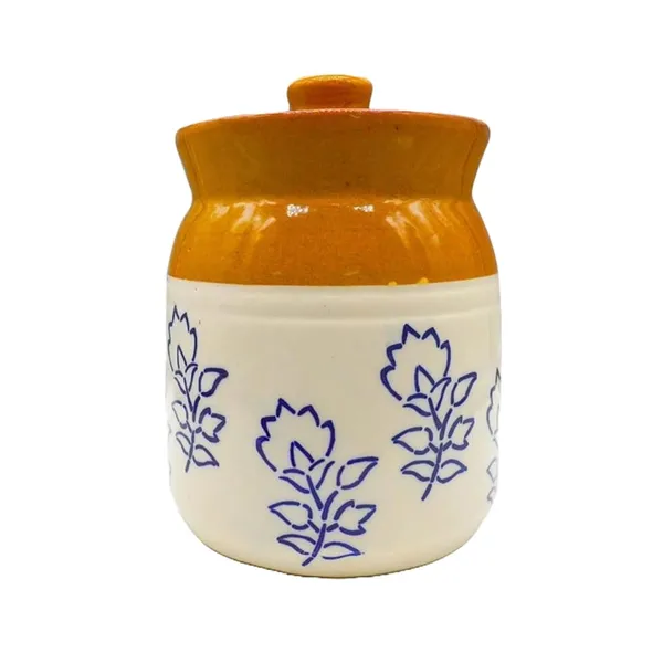 Handicrafts_Ceramic_Jars_Table_Pickle_Jar,_Jars_Containers_For_Storage,_Handmade_Pickle_Jar_Set_With_Lid,_Cookie_Jar_(1000Ml)