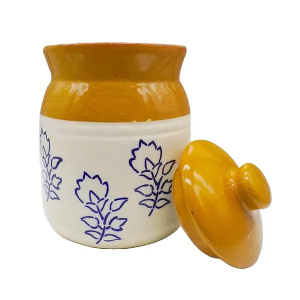 Handicrafts_Ceramic_Jars_Table_Pickle_Jar,_Jars_Containers_For_Storage,_Handmade_Pickle_Jar_Set_With_Lid,_Cookie_Jar_(1000Ml)