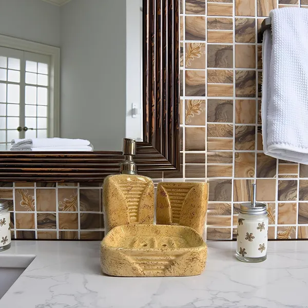 Handicrafts_Ceramic_Bathroom_Accessories_Set_And_Organization_|_Liquid_Soap_Dispenser_Soap_Dish_Toothbrush_Holder_And_Tumbler_|_Soap_Dish_(Set_Of_1,_Brown),_3_Pcs_Bath-Brw_Lne
