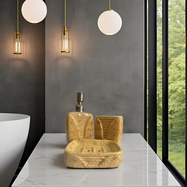 Handicrafts_Ceramic_Bathroom_Accessories_Set_And_Organization_|_Liquid_Soap_Dispenser_Soap_Dish_Toothbrush_Holder_And_Tumbler_|_Soap_Dish_(Set_Of_1,_Brown),_3_Pcs_Bath-Brw_Lne