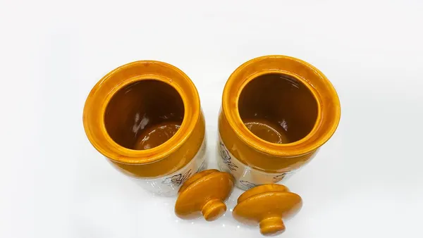 Handicrafts_Ceramic_Jars_Table_Pickle_Jar_Set_With_Lid,_Cookie_Jar_(1000Ml+1000Ml)