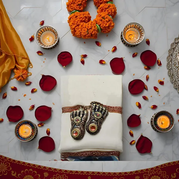 Handicrafts_Medium_Size_Red_Lucky_Pair_Of_Maa_Laxmi_Charan_For_Diwali_(Charan_Paduka)_Lucky_Ideal_For_Your_Home_Temple_Use_Product_And_Home_Decoration_Set_Of-2_Tcota-Lx-Flat