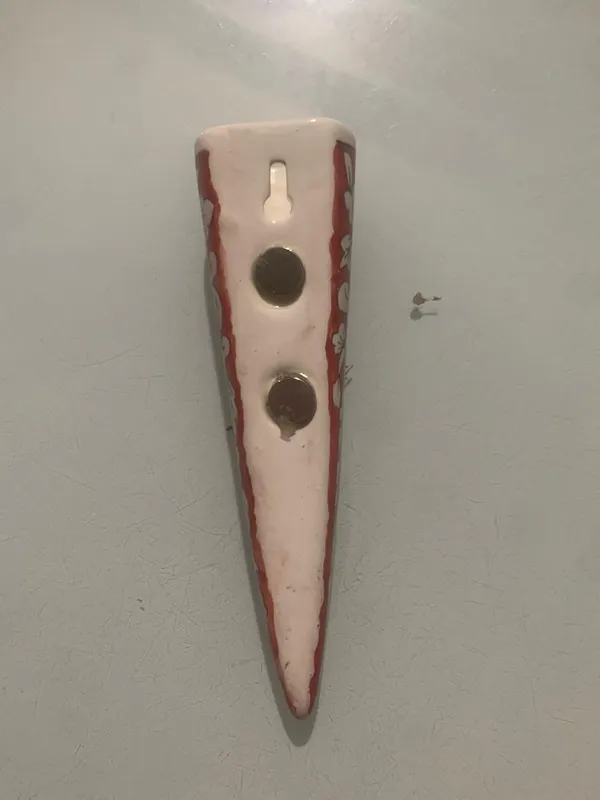 Ceramic_Pottery_Style_Cone_Planter_For_Home_Balcony_And_Living_Room_|_Flower_Vase_Planter_Floral_Cones_Decorative_Wall_Hanging_Planter_Pots_(Red)