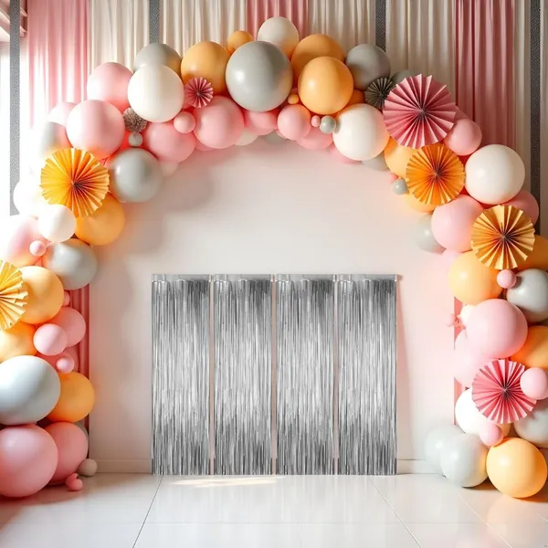 Golden_Fringe_Foil_Curtain_(Pack_Of_4)_For_Birthday/Anniversary/Marriage_And_Bachelorette_Decoration_(Silver)