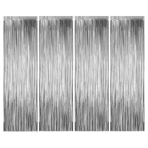 Golden_Fringe_Foil_Curtain_(Pack_Of_4)_For_Birthday/Anniversary/Marriage_And_Bachelorette_Decoration_(Silver)