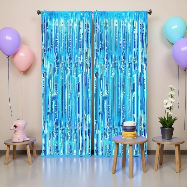 Golden_Fringe_Foil_Curtain_(Pack_Of_4)_For_Birthday/Anniversary/Marriage_And_Bachelorette_Decoration_(Blue)