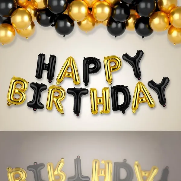 Happy_Birthday_13_Letters_Metallic_Rose_Gold_Foil_Balloons_Banner_|_Reusable_Balloons_For_Birthday_Decoration_Of_Friends/Boys/Girls/Mother/Father/Husband/Wife_(Golden&Black)