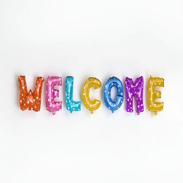 16"_Golden_Letter_Welcome_Foil_Balloon_Welcome_Baby/Inauguration_Party_Decoration_Welcome_Back_Home_Item_Helium_Balloon_-_Pack_Of_7_Balloons
