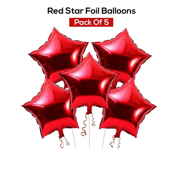 10_Inch_Star_Shaped_Foil_Balloon_(Pack_Of_5)_|_Star_Shape_Balloons_For_Decoration_|_Birthday_Balloons_For_Decoration_(Red)