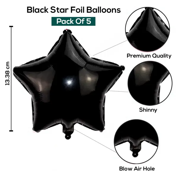 Handicrafts_10_Inch_Star_Shaped_Foil_Balloon_|_Star_Shape_Balloons_For_Decoration_|_Birthday_Balloons_For_Decoration_|_Pack_Of_5_(Black)