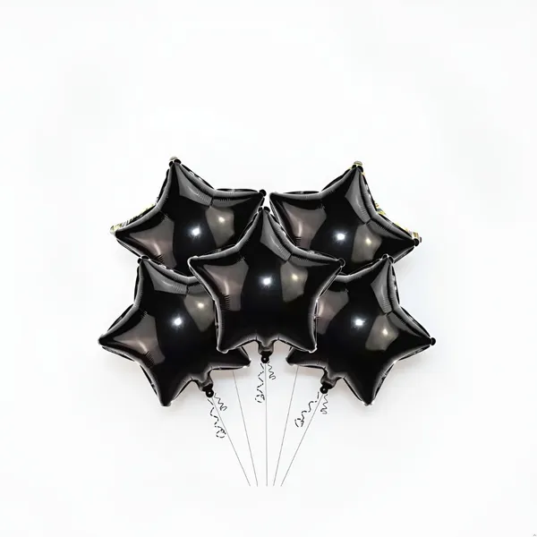 Handicrafts_10_Inch_Star_Shaped_Foil_Balloon_|_Star_Shape_Balloons_For_Decoration_|_Birthday_Balloons_For_Decoration_|_Pack_Of_5_(Black)