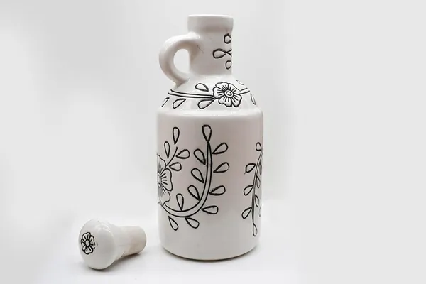 Handicrafts_Ceramic_Oil_Dispenser_Gol_|_White_|_1000_Ml