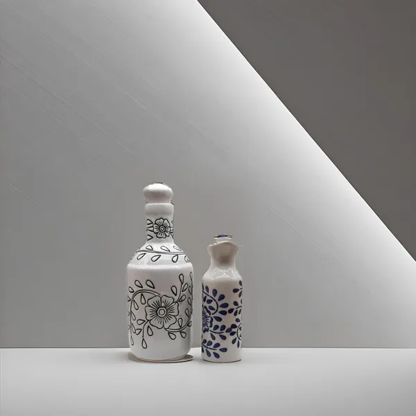 Handicrafts_Ceramic_Oil_Dispenser_Gol_+_Mini_|_Pack_Of_2_|_Blue_&_White_|_1000_Ml+300Ml