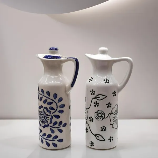 Ceramic_Oil_Dispenser_Mini_(Pack_Of_2)_Vinegar_Dispenser_|_Blue_&_White_|_300_Ml_Each
