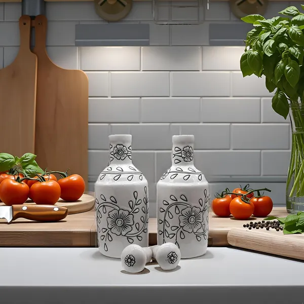 Handicrafts_Ceramic_Oil_Dispenser_Gol_|_Pack_Of_2_|_White_|_1000_Ml_Each