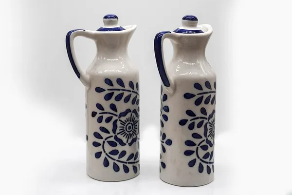 Ceramic_Oil_Dispenser_Mini_(Pack_Of_2)_Blue_&_White_|_300_Ml_Each