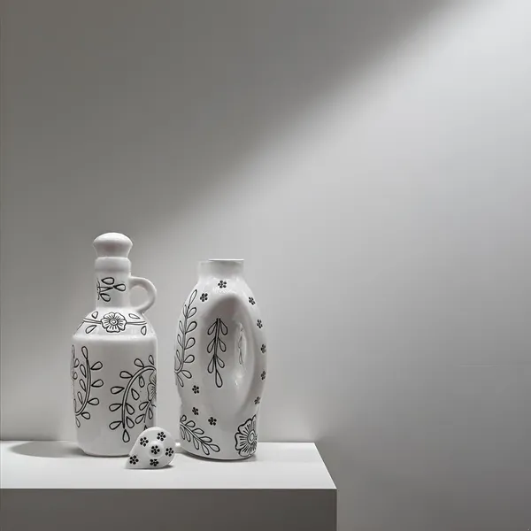 Handicrafts_Ceramic_Oil_Dispenser_Gol_|_Pack_Of_2_|_White_|_1000_Ml_Each