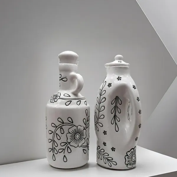 Handicrafts_Ceramic_Oil_Dispenser_Gol_|_Pack_Of_2_|_White_|_1000_Ml_Each