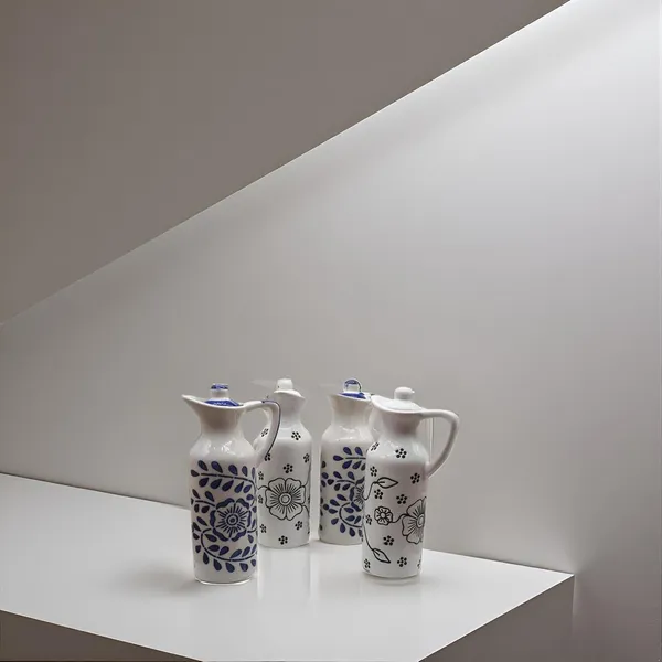 Ceramic_Oil_Dispenser_Mini_(Pack_Of_4)_Blue_&_White_|_300_Ml_Each