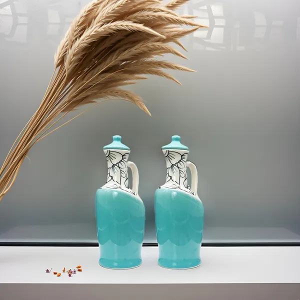 Ceramic_Oil_Dispenser_|_Pack_Of_2_|_Sky_Blue_|_1000_Ml_Each