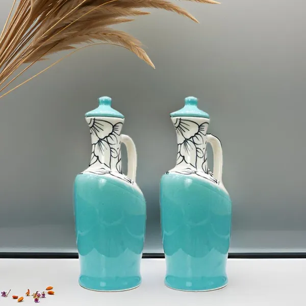 Ceramic_Oil_Dispenser_|_Pack_Of_2_|_Sky_Blue_|_1000_Ml_Each
