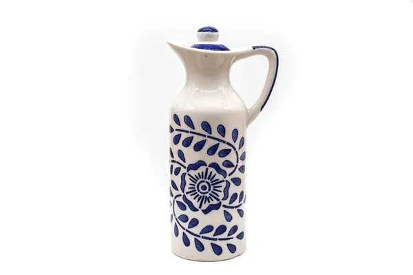 Ceramic_Oil_Dispenser_Mini_|_Blue_&_White_|_Capacity-300_Ml