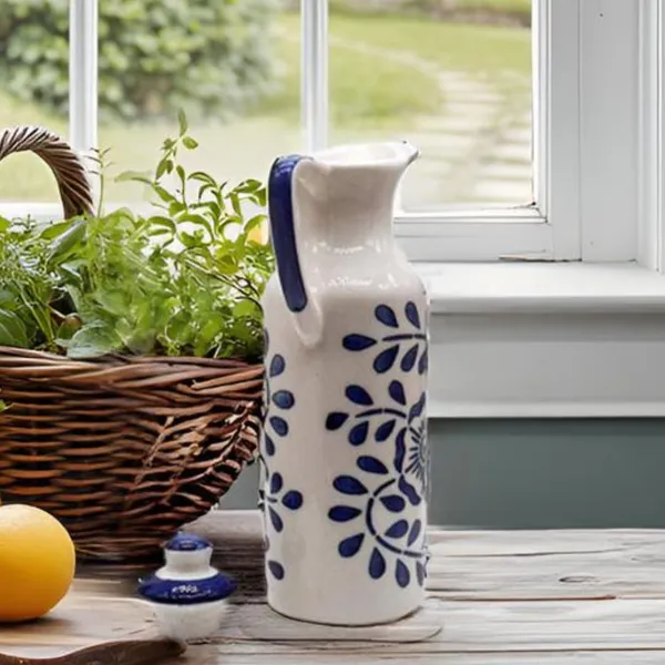 Ceramic_Oil_Dispenser_Mini_|_Blue_&_White_|_Capacity-300_Ml