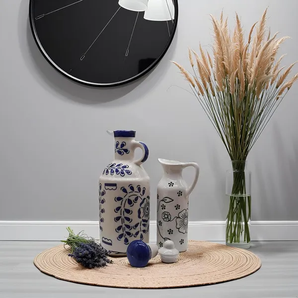 Ceramic_Oil_Dispenser_Mini_|_Pack_Of_2_|_Blue_&_White_|_1000_Ml_&_300Ml