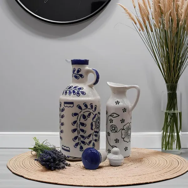 Ceramic_Oil_Dispenser_Mini_|_Pack_Of_2_|_Blue_&_White_|_1000_Ml_&_300Ml
