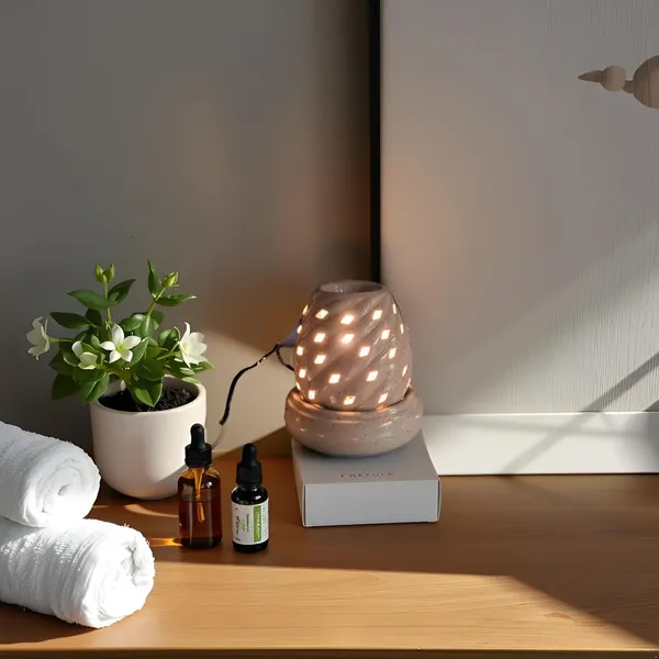 Electric_Ceramic_Aroma_Oil_Diffuser/Burner_&_Twister_Shape_Aroma_Oil_Diffuser_|_Diffuser_Burner_Oil_For_Room/Office/Home_Decor(Arm-Big-Tstr)