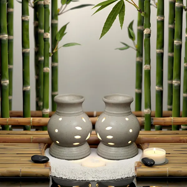 Lampe_Shape_Electric_Ceramic_Aroma_Oil_Diffuser_Set(Pack_Of_2)_|_Natural_Air_Fragrance_For_Office/Home_Decor/Spa/Living_Room_|_White_(Arm-Lmp2)