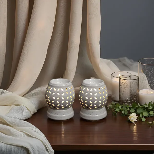 Gol_Shape_Electric_Ceramic_Aroma_Oil_Diffuser_Set_(Pack_Of_2)_|_Natural_Air_Fragrance_For_Office/Home_Decor/Spa/Living_Room_|_White_(Arm-Gol2)