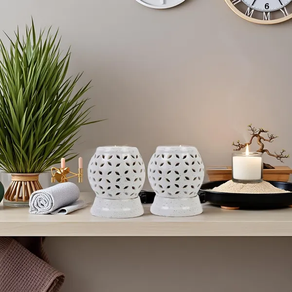 Gol_Shape_Electric_Ceramic_Aroma_Oil_Diffuser_Set_(Pack_Of_2)_|_Natural_Air_Fragrance_For_Office/Home_Decor/Spa/Living_Room_|_White_(Arm-Gol2)
