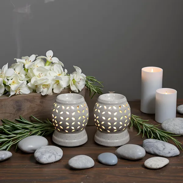 Gol_Shape_Electric_Ceramic_Aroma_Oil_Diffuser_Set_(Pack_Of_2)_|_Natural_Air_Fragrance_For_Office/Home_Decor/Spa/Living_Room_|_White_(Arm-Gol2)