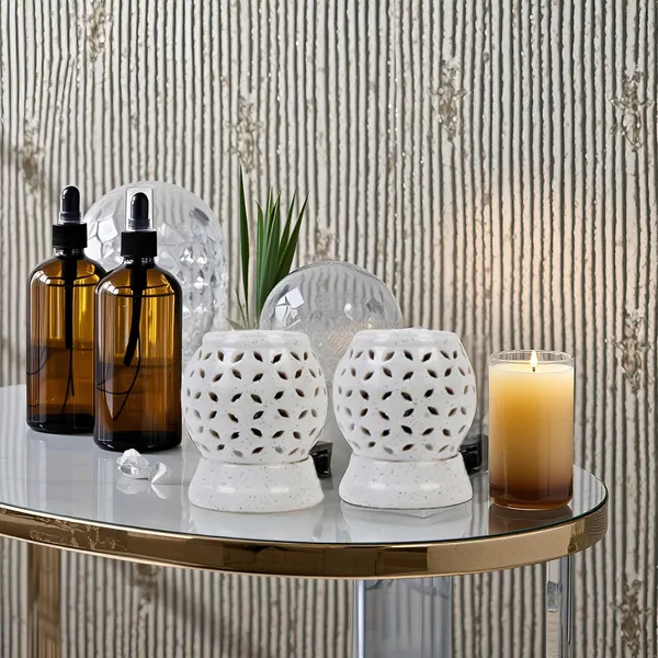 Gol_Shape_Electric_Ceramic_Aroma_Oil_Diffuser_Set_(Pack_Of_2)_|_Natural_Air_Fragrance_For_Office/Home_Decor/Spa/Living_Room_|_White_(Arm-Gol2)