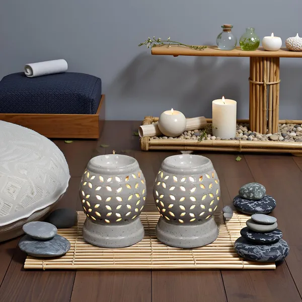 Gol_Shape_Electric_Ceramic_Aroma_Oil_Diffuser_Set_(Pack_Of_2)_|_Natural_Air_Fragrance_For_Office/Home_Decor/Spa/Living_Room_|_White_(Arm-Gol2)
