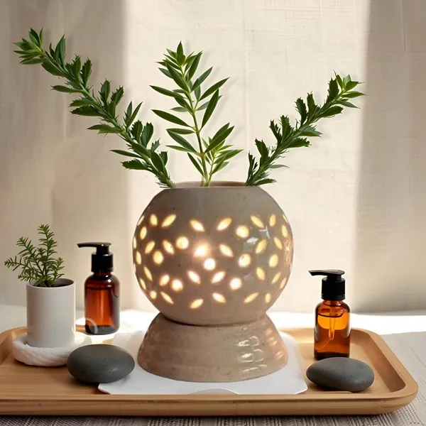 Electric_Aroma_Diffuser/Burner_&_Small_Ball_Shape_Electric_Ceramic_Aroma_Oil_Diffuser_|_Electric_Diffuser_Burner_Oil_For_Room/Office/Home_Decor(Arm-Sb)