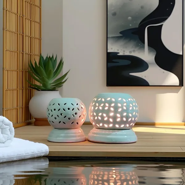 Electric_Aroma_Diffuser/Burner_&_Ball_Shape_Electric_Ceramic_Aroma_Oil_Diffuser_Set_(Pack_Of_2)_|_Natural_Air_Fragrance_For_Office/Home_Decor/Spa/Living_Room_|_White_(Arm-Mb_&_Sb)