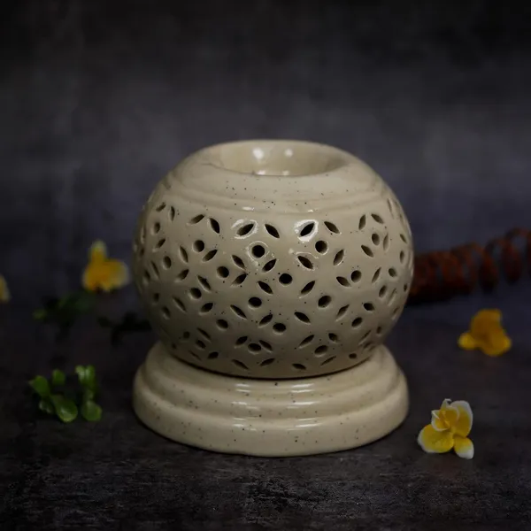 Electric_Aroma_Diffuser/Burner_&_Ball_Shape_Electric_Ceramic_Aroma_Oil_Diffuser_Set_(Pack_Of_2)_|_Natural_Air_Fragrance_For_Office/Home_Decor/Spa/Living_Room_|_White_(Arm-Mb_&_Sb)