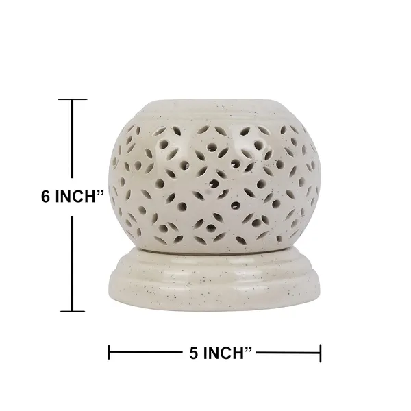 Electric_Aroma_Diffuser/Burner_&_Ball_Shape_Electric_Ceramic_Aroma_Oil_Diffuser_Set_(Pack_Of_2)_|_Natural_Air_Fragrance_For_Office/Home_Decor/Spa/Living_Room_|_White_(Arm-Mb_&_Sb)