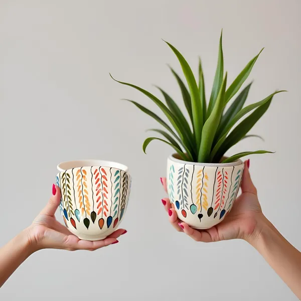 Ceramic_Wall_Hanging_Planter_|_Flower_Pots_|_Succulent_Holder_For_Garden_Herbs_Plants_|_Indoor_Use_No_Drainage_Hole_With_Poly_Foam_Suppor_|_Multi