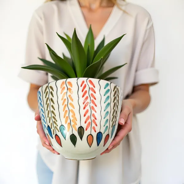 Ceramic_Wall_Hanging_Planter_|_Flower_Pots_|_Succulent_Holder_For_Garden_Herbs_Plants_|_Indoor_Use_No_Drainage_Hole_With_Poly_Foam_Suppor_|_Multi