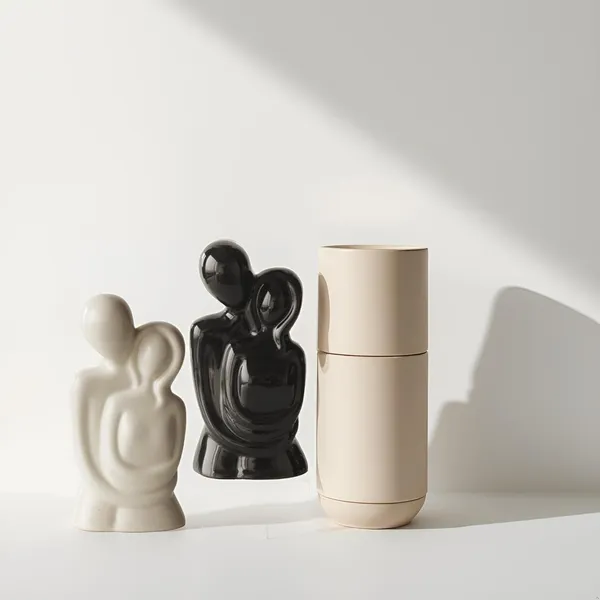 Handicrafts_Romantic_Couple_Sculptures__Black_&_White_Modern_Love_Showpiece_For_Gift_&_Home_Decor_|_Husband_Wife,_Boyfriend_Girlfriend_Decorative_Statues_(Pack_Of_2)