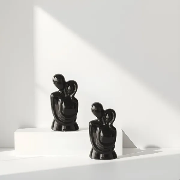 Romantic_Couple_Sculptures_Modern_Love_Showpiece_Set_For_Home_Decor_&_Gift_|_Black_Couple_Statue_(Pack_Of_2)