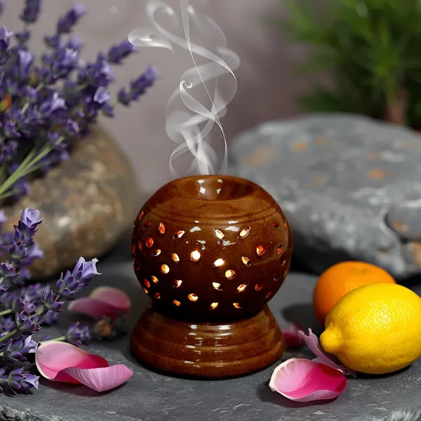 Electric_Aroma_Diffuser/Burner_&_Ball_Shape_Electric_Ceramic_Aroma_Oil_Diffuser_|_Electric_Diffuser_Burner_Oil_For_Room/Office/Home_Decor(Arm-Sb-Brw)