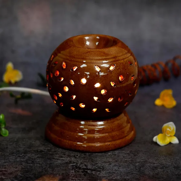 Electric_Aroma_Diffuser/Burner_&_Ball_Shape_Electric_Ceramic_Aroma_Oil_Diffuser_|_Electric_Diffuser_Burner_Oil_For_Room/Office/Home_Decor(Arm-Sb-Brw)