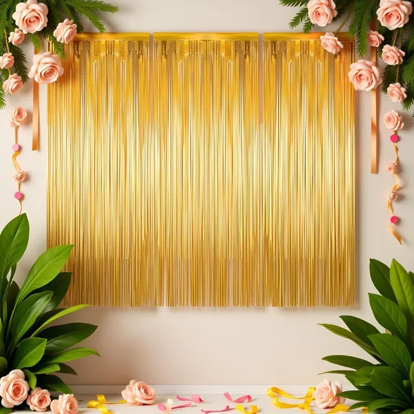 Golden_Fringe_Foil_Curtain_(Pack_Of_4)_For_Birthday/Anniversary/Marriage_And_Bachelorette_Decoration_(Golden)