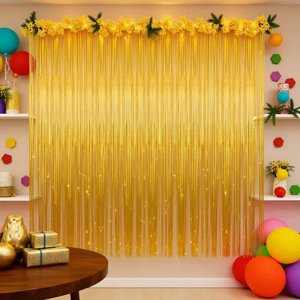 Golden_Fringe_Foil_Curtain_(Pack_Of_4)_For_Birthday/Anniversary/Marriage_And_Bachelorette_Decoration_(Golden)
