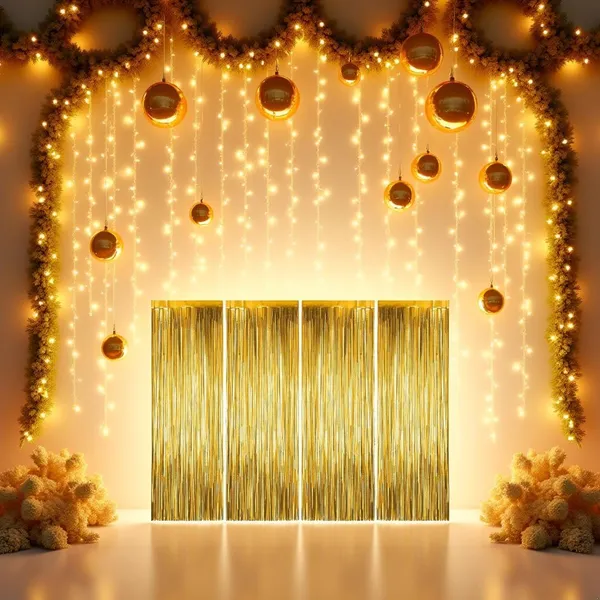 Golden_Fringe_Foil_Curtain_(Pack_Of_4)_For_Birthday/Anniversary/Marriage_And_Bachelorette_Decoration_(Golden)